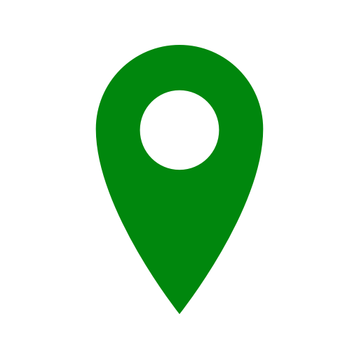 Ícone de pino de localização verde