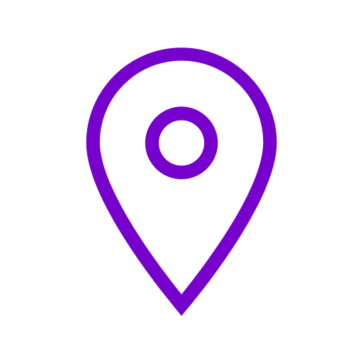 Icône de localisation violette