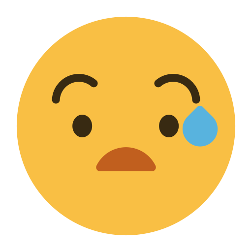 Symbole emoji émoticône inquiet