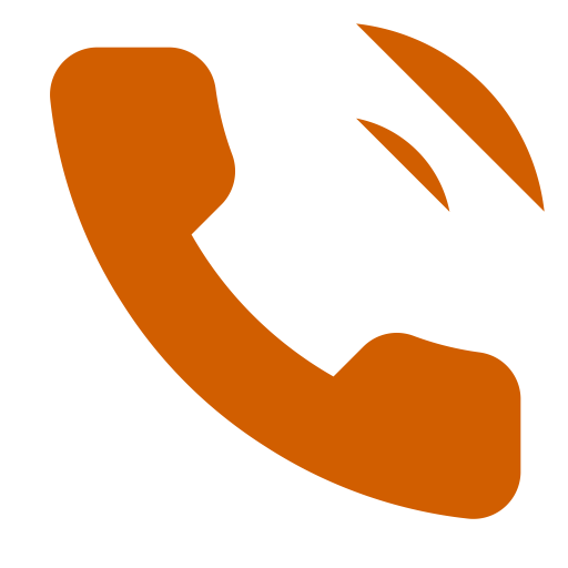 Icône d'appel et d'appel téléphonique orange