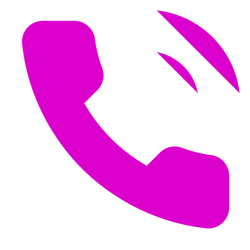 Icône d'appel et d'appel téléphonique rose