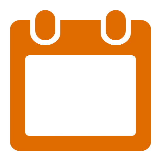 Icône de calendrier orange