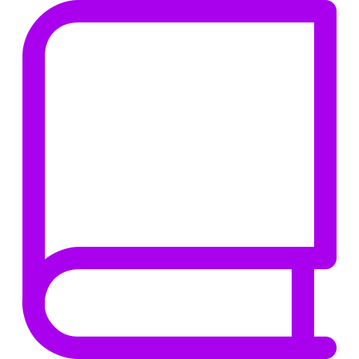 Icône de livre violet