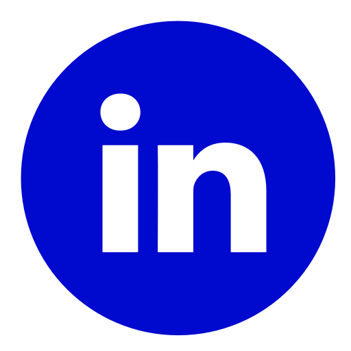 Icône de Linkedin rond bleu