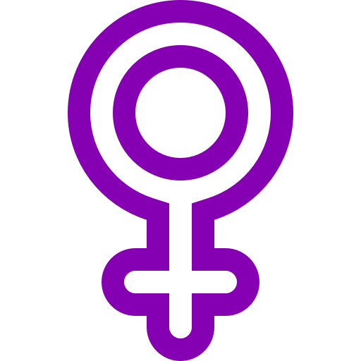 Symbole de genre féminin: icône violette