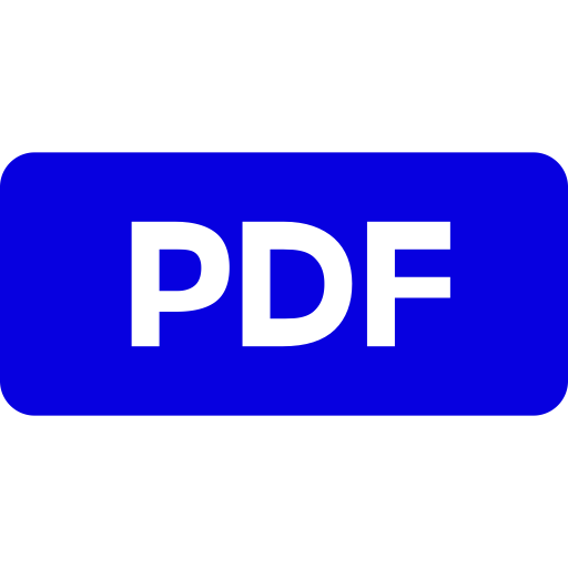 Symbole PDF bleu (icône PNG)