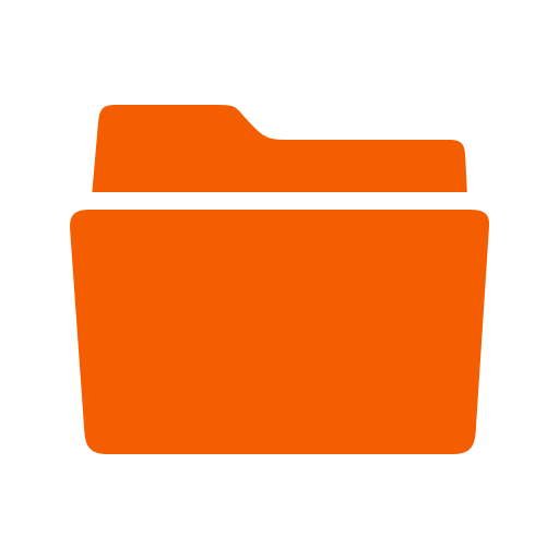 Icône de dossier (symbole png) orange
