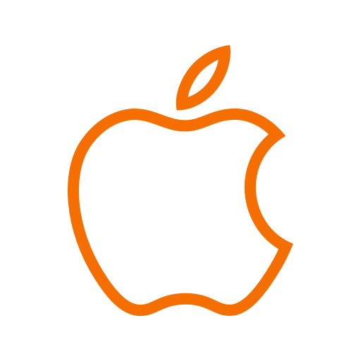 Symbole Apple (icône du logo) orange
