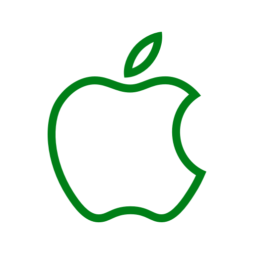 Symbole de pomme (icône du logo) vert