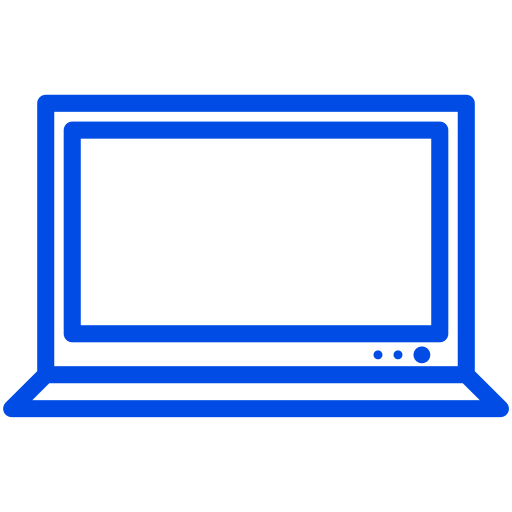 Symbole d'ordinateur (icône png) bleu