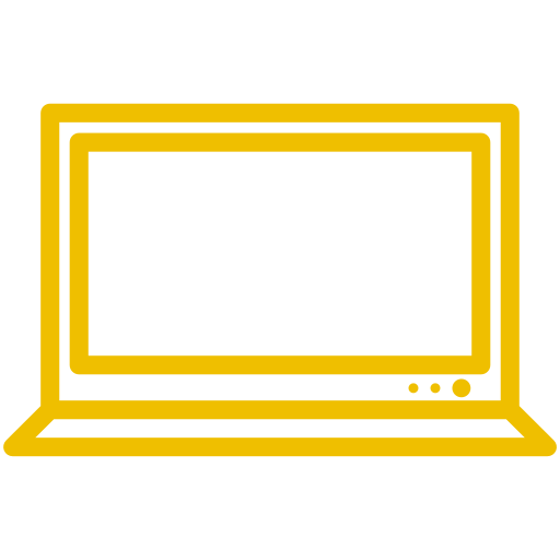 Symbole d'ordinateur jaune (icône png)