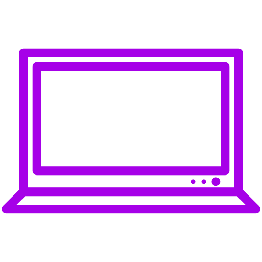 Symbole d'ordinateur violet (icône png)