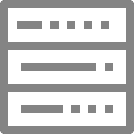 Symbole de serveur d'hébergement gris (icône png)
