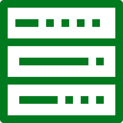 Symbole du serveur d'hébergement (icône png) vert