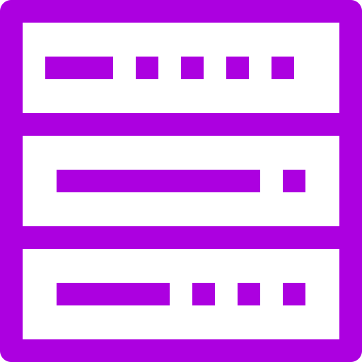 Symbole du serveur d'hébergement (icône png) violet