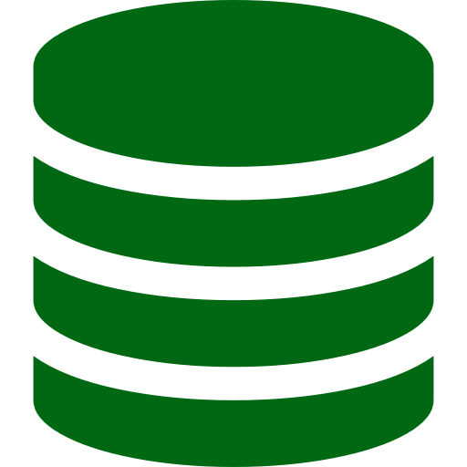 Icône de base de données verte (symbole png)