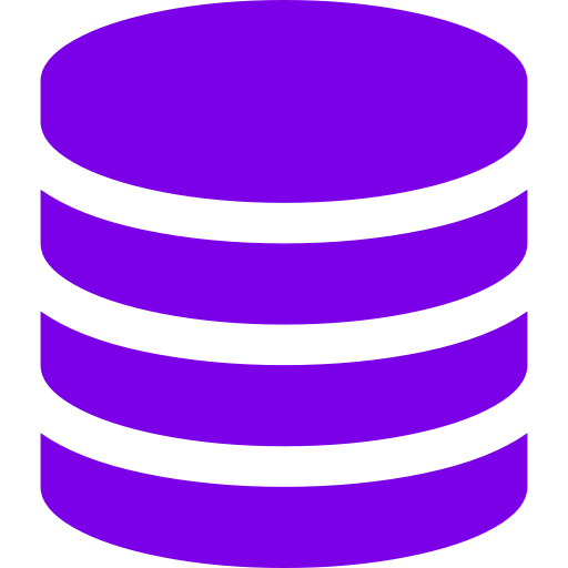 Icône de base de données violette (symbole png)