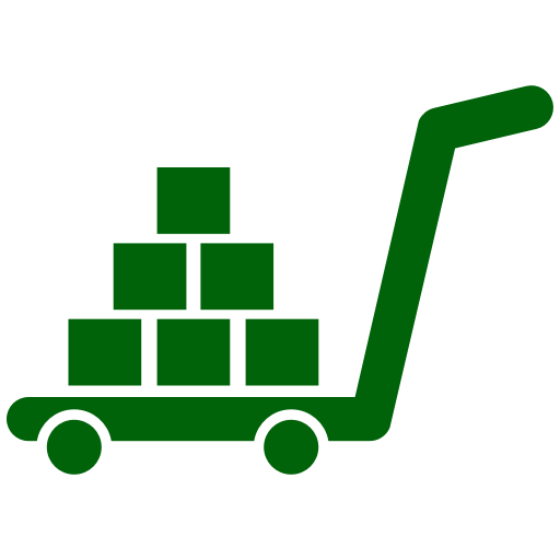 Icône de chariot de livraison vert (symbole png)