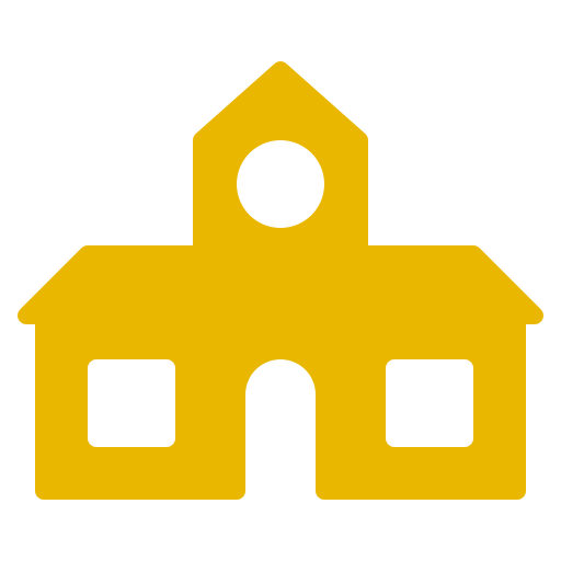 Icône de l'école jaune (symbole png)