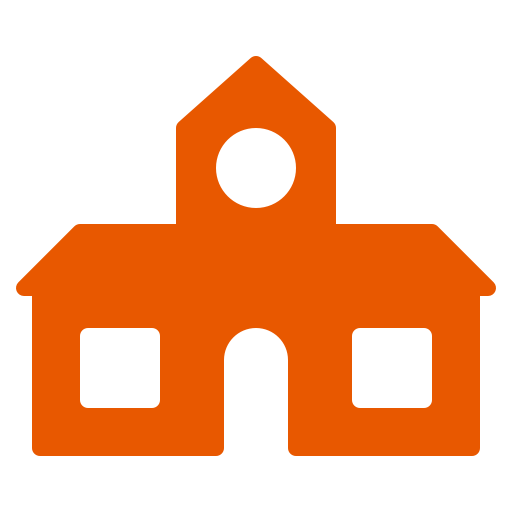 Icône de l'école (symbole png) orange