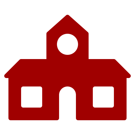 Icône de l'école (symbole png) rouge