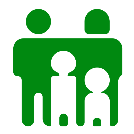 Icône de la famille (symbole png) vert