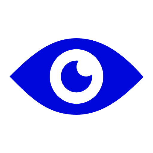 Icône de l'oeil bleu (symbole png)