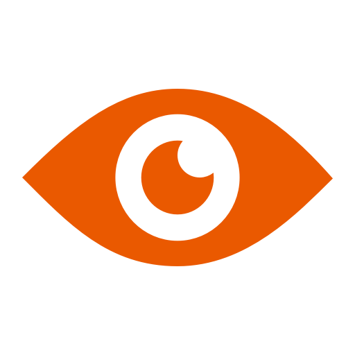 Icône oeil orange (symbole png)