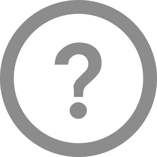 Icône de point d'interrogation et de question (symbole png) gris