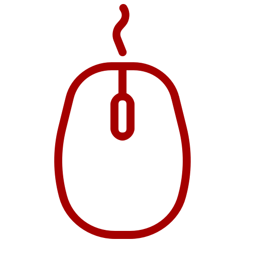 Icône de souris rouge (symbole png)