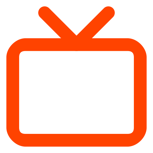 Icône orange TV / télévision (symbole png)
