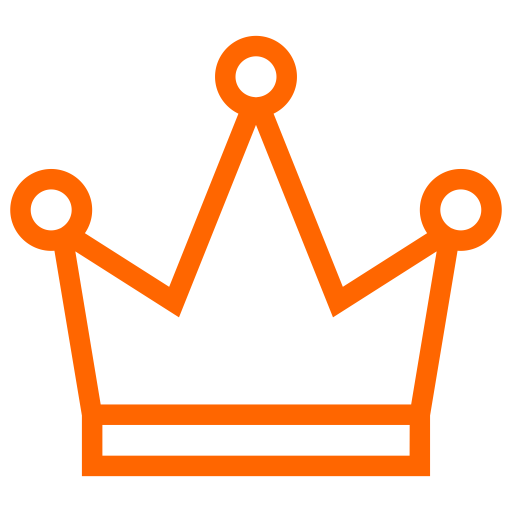 Symbole de la couronne orange (icône png)