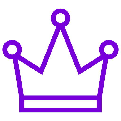 Symbole de la couronne violette (icône png)