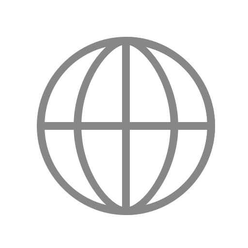 Symbole du globe gris (icône png)