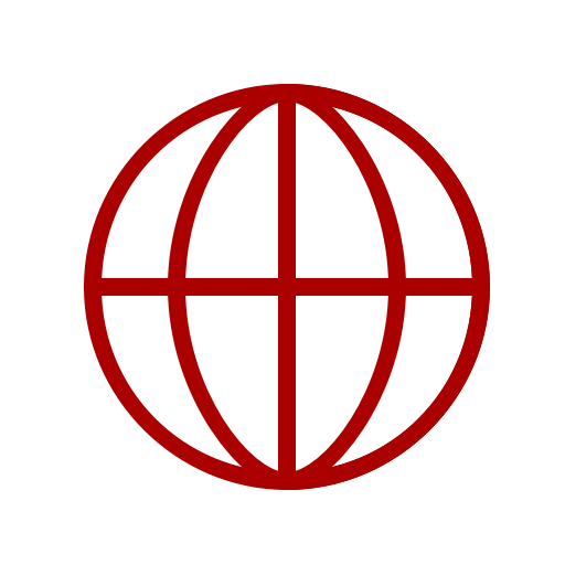 Symbole du globe rouge (icône png)