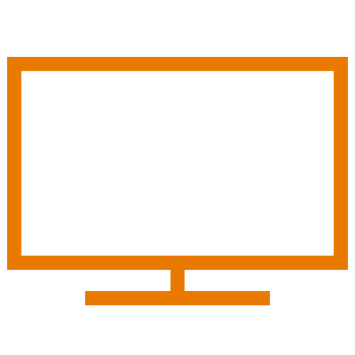 Symbole orange TV / télévision (symbole png)