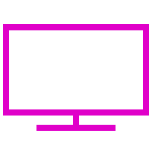 Symbole TV / télévision (symbole png) rose