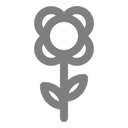 Icône de fleur (symbole png) gris