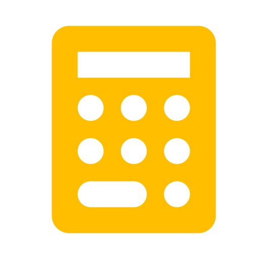 Icône de calculatrice jaune (symbole png)