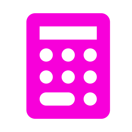 Icône de la calculatrice (symbole png) rose