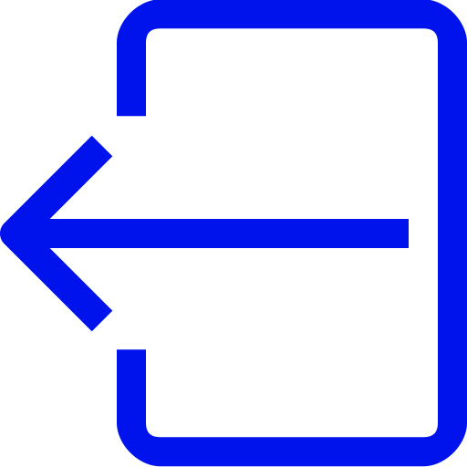 Icône de déconnexion/déconnexion (symbole png) bleu