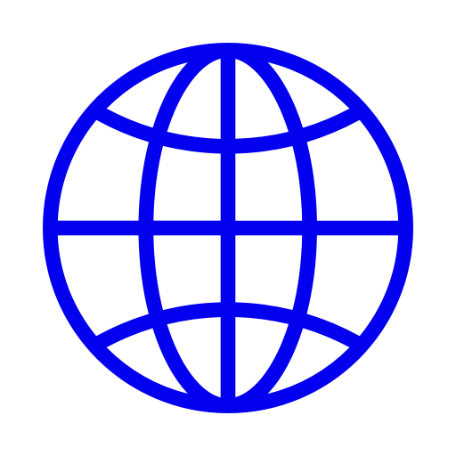 Icône du monde bleu (symbole png)