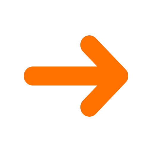 Icône flèche droite (symbole png) orange