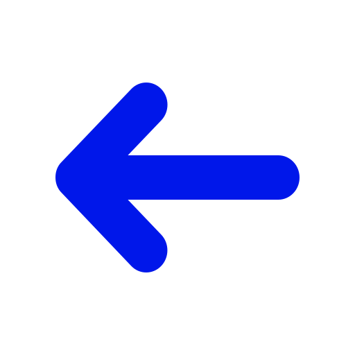 Icône flèche gauche (symbole png) bleu