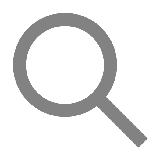 Icône de loupe (symbole png) gris
