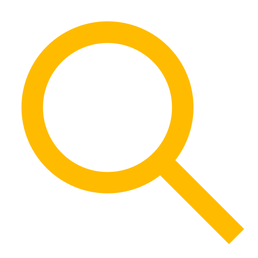 Icône de loupe (symbole png) jaune