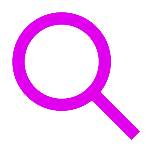 Icône de loupe (symbole png) rose