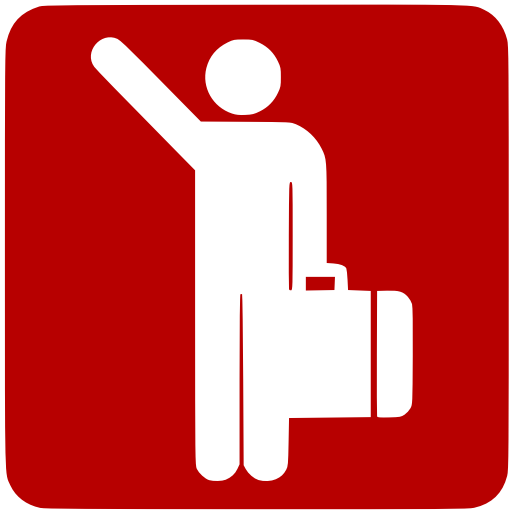 Icône de voyage (symbole png) rouge