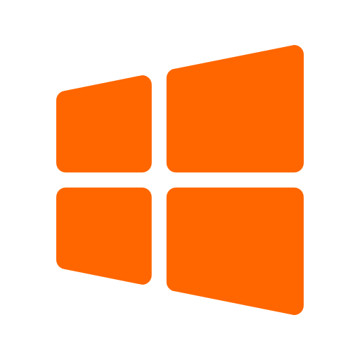 Icône Windows (symbole png) orange