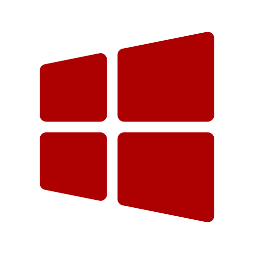 Icône Windows (symbole png) rouge
